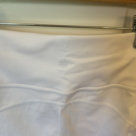 Athleta medium tall perforated white NWOT sleek zippers Leggings tights - Picture 5 of 9